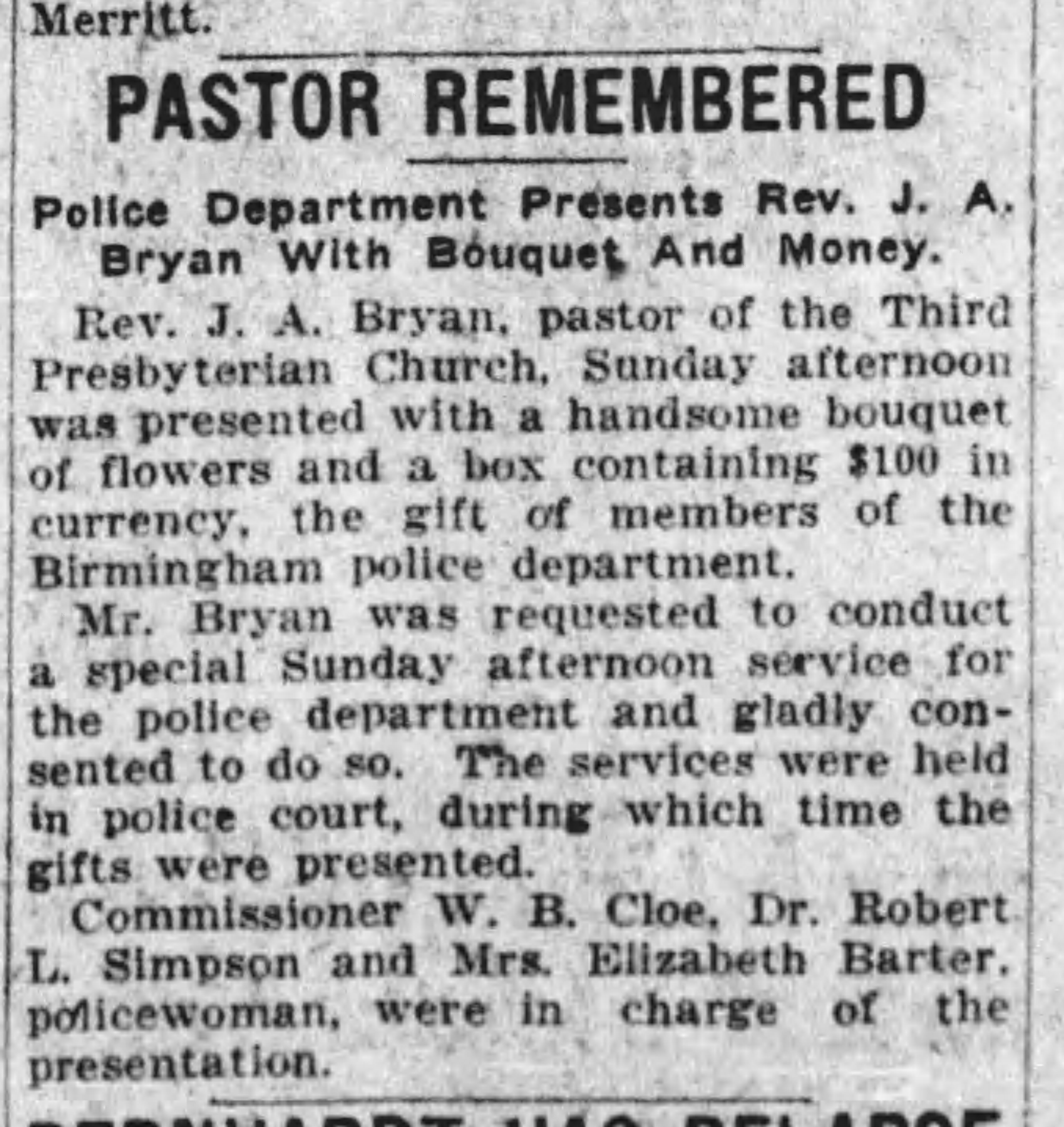 Pastor Remembered